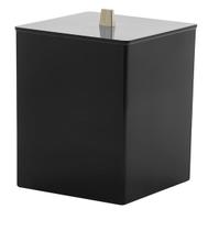 Lixeira Quadrada de Acrílico Preto Bagno 7L