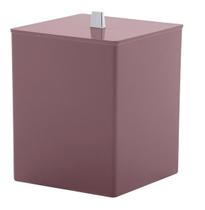 Lixeira Quadrada de Acrílico Rose Bagno 7L Lixeira Quadrada de Acrílico Rose Bagno 7L