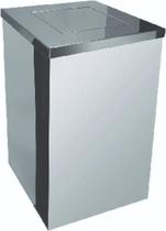 Lixeira Quadrada Em Aço Inox Com Tampa Vai-Vem 36 L Lixeira Quadrada Em Aço Inox Com Tampa Vai-Vem 36 L