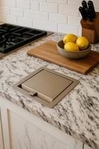 Lixeira Quadrada Embutir Granito Inox 304 Não Enferruja 5l