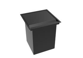 Lixeira Quadrada Embutir Preto 9,3 L Para Bancada Lixeira Quadrada Embutir Preto 9,3 L Para Bancada