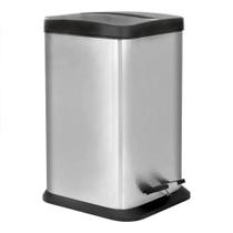 Lixeira Quadrada Inox 12 Litros Jaspe 8233 MOR