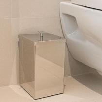 Lixeira Quadrada Inox Brilhante - 7,8L Lixeira Quadrada Inox Brilhante - 7,8L