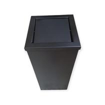 lixeira quadrada inox preto fosco 50 litros basculante. lixeira quadrada inox preto fosco 50 litros basculante.
