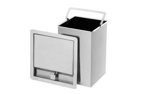 Lixeira Quadrada Pia Cozinha Embutir 4 L Inox 304 Não Enferruja