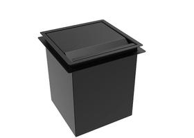 Lixeira Quadrada Pintada Preto 3,9 L Para Bancada Úmida Lixeira Quadrada Pintada Preto 3,9 L Para Bancada Úmida