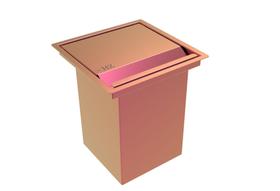 Lixeira Quadrada Pintada Rosê 3,9 L Para Bancada Lixeira Quadrada Pintada Rosê 3,9 L Para Bancada