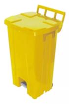 Lixeira Quadrada Plastica De 100 Litros Com Roda E Pedal