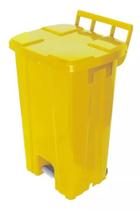 Lixeira Quadrada Plastica De 100 Litros Com Roda E Pedal