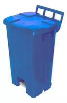 Lixeira Quadrada Plastica De 100 Litros Com Roda E Pedal