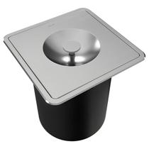 Lixeira Quadrada Q255 De Embutir Em Aço Inox 6L Docol Massima Lixeira Quadrada Q255 De Embutir Em Aço Inox 6L Docol Massima