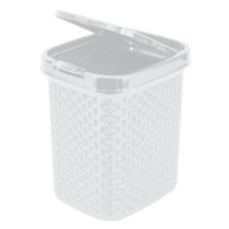 Lixeira Rattan Com Click Branca 4,5L Nitron