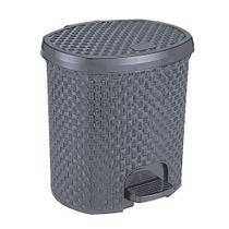 Lixeira Rattan com Pedal em Plástico Chumbo 6L - Nitron