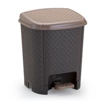 Lixeira Rattan Pequena 6 Litros Banheiro Cozinha - Monte Libano