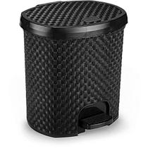 Lixeira Rattan Preto 6L