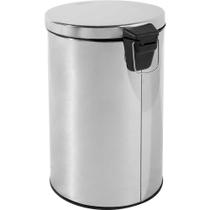 Lixeira Redonda 20 Litros Inox Cinza Vonder Lixeira Redonda 20 Litros Inox Cinza Vonder