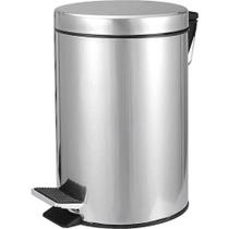 Lixeira Redonda, 3 Litros, Inox, Cinza, Vonder Lixeira Redonda, 3 Litros, Inox, Cinza, Vonder