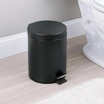 Lixeira Redonda com Pedal Multiuso Aço 3 litros - Preto Matte Lixeira Redonda com Pedal Multiuso Aço 3 litros - Preto Matte