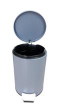 Lixeira Redonda com Pedal Multiuso Aço 5 litros - Cinza Matte Lixeira Redonda com Pedal Multiuso Aço 5 litros - Cinza Matte