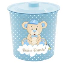 Lixeira Redonda Com Tampa 3 Litros Para Quarto Bebê Ursinho Lixeira Redonda Com Tampa 3 Litros Para Quarto Bebê Ursinho