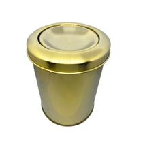 Lixeira Redonda Dourada Atena em Aço Inox com Tampa Basculante 5L Lixeira Redonda Dourada Atena em Aço Inox com Tampa Basculante 5L