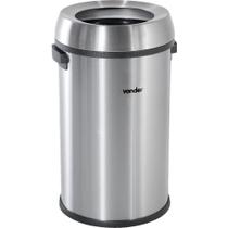 Lixeira redonda inox sem tampa 65 L - Vonder