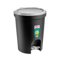 Lixeira Redonda Multiuso Com Pedal Plástico 13,5 Litros