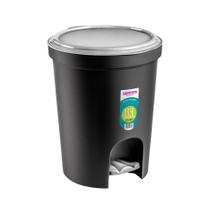 Lixeira Redonda Multiuso Com Pedal Plástico 13,5 Litros