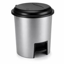 Lixeira redonda silver 14l