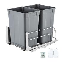 Lixeira removível VEVOR 35L x2 Double Under Mount Grey Lixeira removível VEVOR 35L x2 Double Under Mount Grey