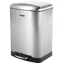 Lixeira Retangular 12 Litros Aço Inox Cinza Vonder Lixeira Retangular 12 Litros Aço Inox Cinza Vonder
