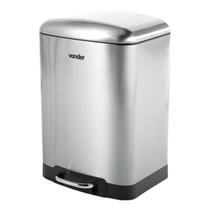 Lixeira retangular 12 litros inox cinza vonder Lixeira retangular 12 litros inox cinza vonder