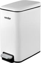 Lixeira Retangular 5 Litros Inox Branca 6356005002 Vonder Lixeira Retangular 5 Litros Inox Branca 6356005002 Vonder