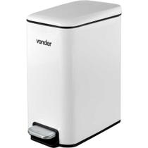 Lixeira retangular 5l branca vonder Lixeira retangular 5l branca vonder