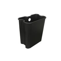 Lixeira Retangular 5L com Pedal e Cesto GhelPlus Tampa Inox Escovado preta