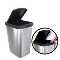 Lixeira Retangular 9 Litros Cesto De Lixo Com Tampa Escritório Cozinha Banheiro - Arqplast
