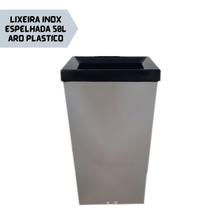 Lixeira Retangular Aro Plástico Sem Tampa 50 Litros