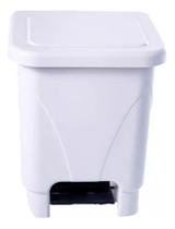 Lixeira Retangular C Pedal 25l Branco Resistente Hospitalar