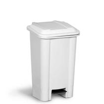 Lixeira Retangular c/ Pedal Branca - 100 Litros - Bolivar Plásticos.