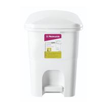 LIXEIRA RETANGULAR c Pedal BRANCA 6L PR10162 - PRIMAFER LIXEIRA RETANGULAR c Pedal BRANCA 6L PR10162 - PRIMAFER