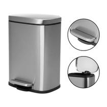 Lixeira Retangular C/ Pedal Cesto Lixo 5L Cozinha Banheiro