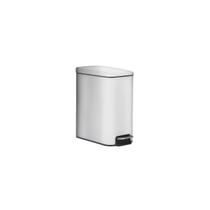 Lixeira Retangular com Pedal e Balde Matte Inox 5L Brinox