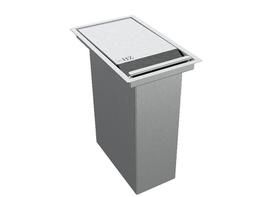 Lixeira Retangular De Embutir Bancada Inox 4,1 L C/ Abertura Vertical Lixeira Retangular De Embutir Bancada Inox 4,1 L C/ Abertura Vertical