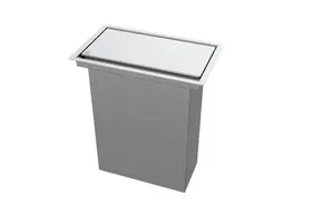 Lixeira Retangular De Embutir Bancada Inox 4,1 L Lixeira Retangular De Embutir Bancada Inox 4,1 L