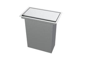 Lixeira Retangular De Embutir Bancada Inox 5,1 L Lixeira Retangular De Embutir Bancada Inox 5,1 L
