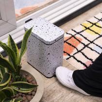 Lixeira Retangular de Metal com Pedal Granlite 5L - Oikos