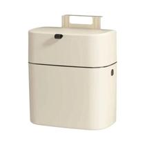 Lixeira Retangular De Parede Estreita 9L Com Tampa, Alta Capacidade De Carga E Dois Métodos De