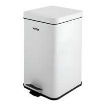 Lixeira Retangular Em Aço Inox Branca 12L Vonder Lixeira Retangular Em Aço Inox Branca 12L Vonder