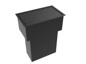 Lixeira Retangular Embutir Preta 5 L Para Bancada - Click Lixeira Retangular Embutir Preta 5 L Para Bancada - Click