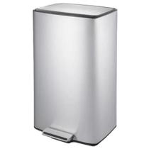 Lixeira Retangular Inox Escovado Pedal 40l Plana Brinox Lixeira Retangular Inox Escovado Pedal 40l Plana Brinox